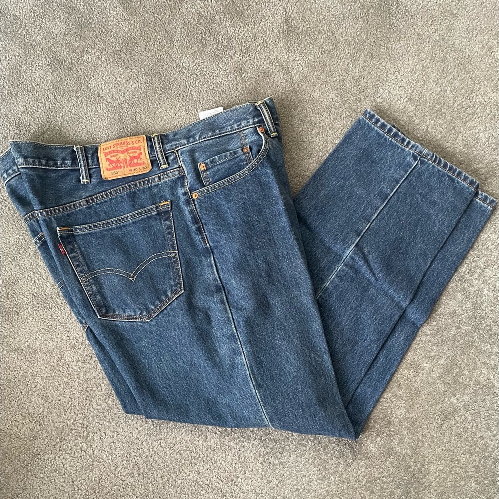 EUC Men’s LEVI STRAUSS & CO. Denim 550, Dark Blue Jeans, Size 40x30